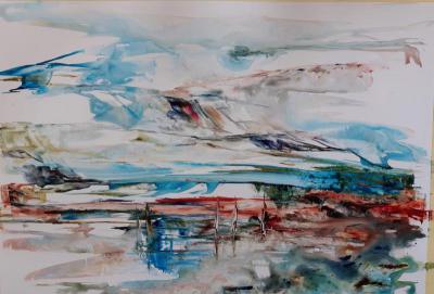 Aquarell Berglandschaft
