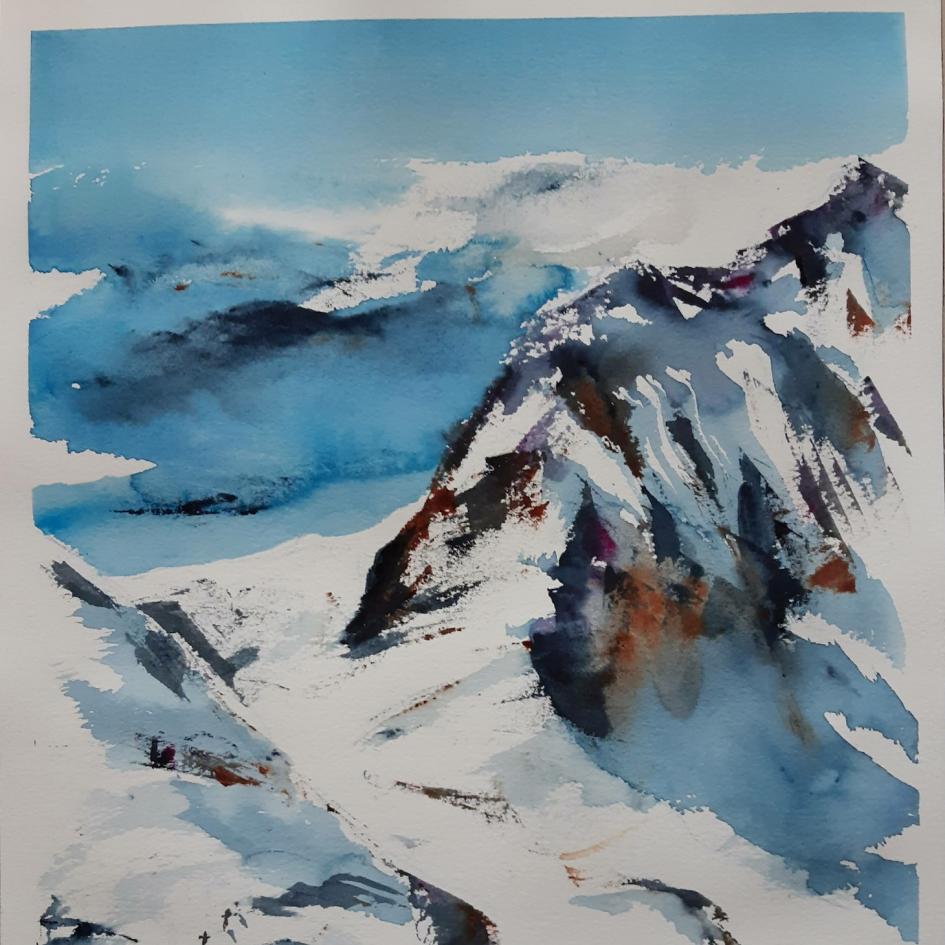 Berge und Schnee
