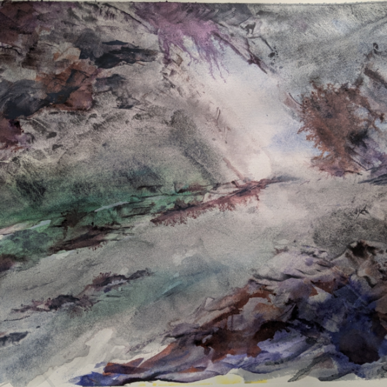 Wasser atmet Luft - Aquarell - Edeltraud Steurer - 2026
