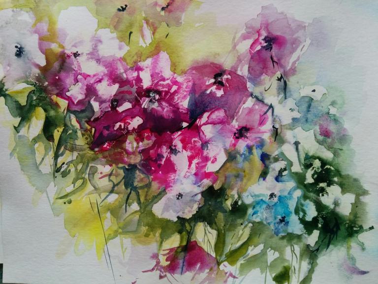 Aquarell Blumen - watercolor painting