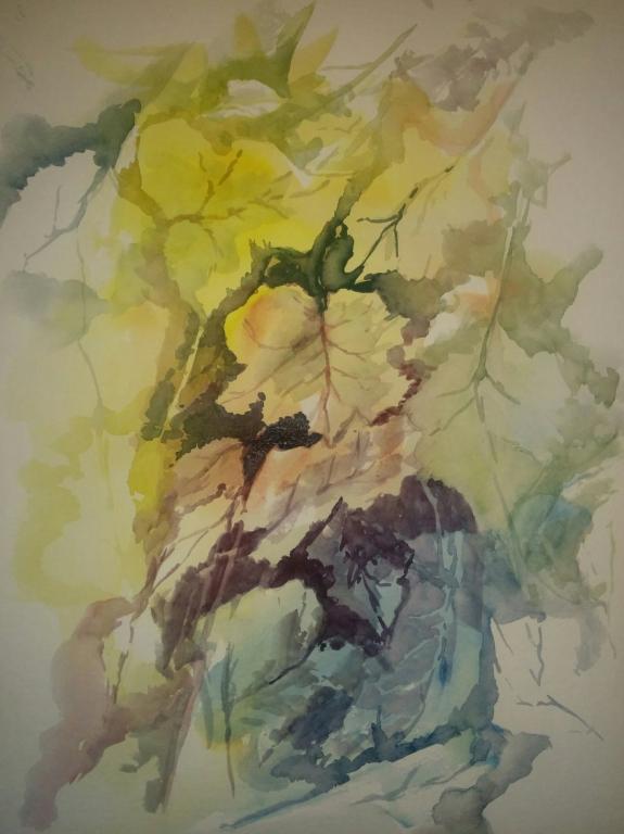 Aquarell Weinblätter - watercolor painting