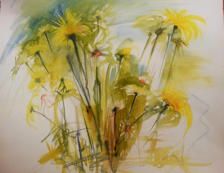Aquarell Löwenzahn - watercolor painting